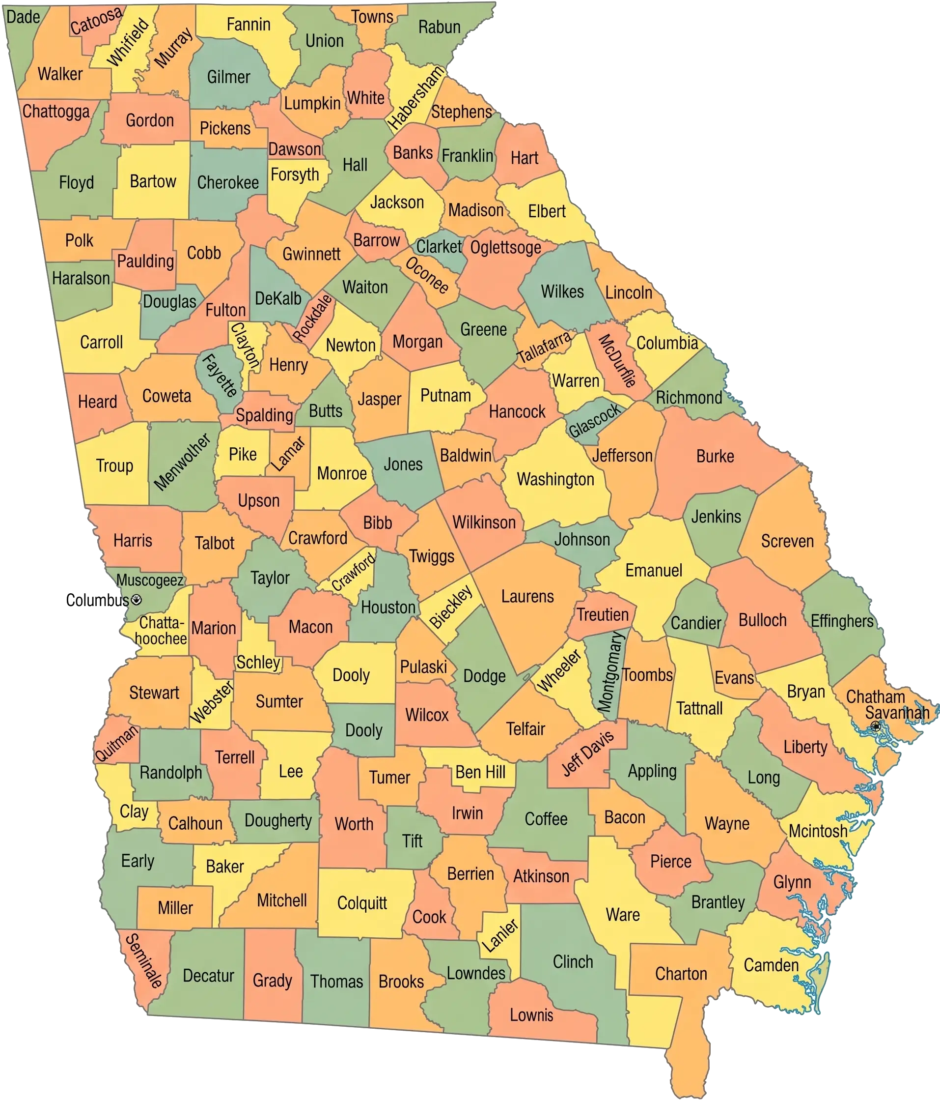 Service area map